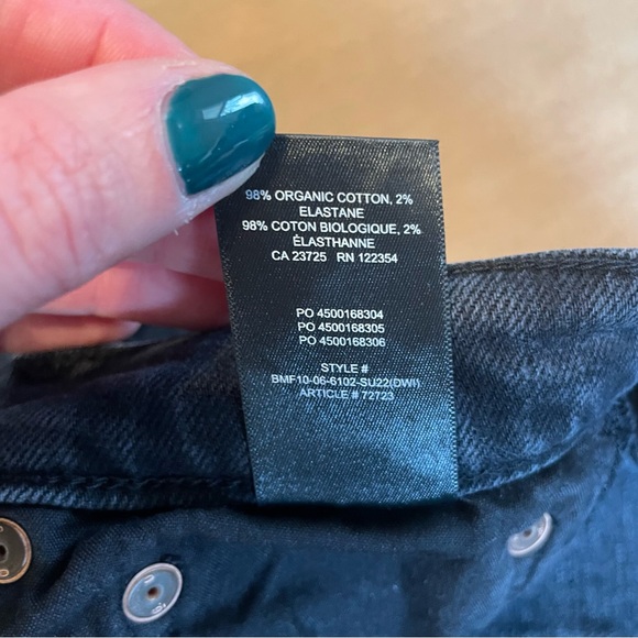 Denim Forum The Yoko High Rise Slim Black Button Fly Jeans - Picture 12 of 14